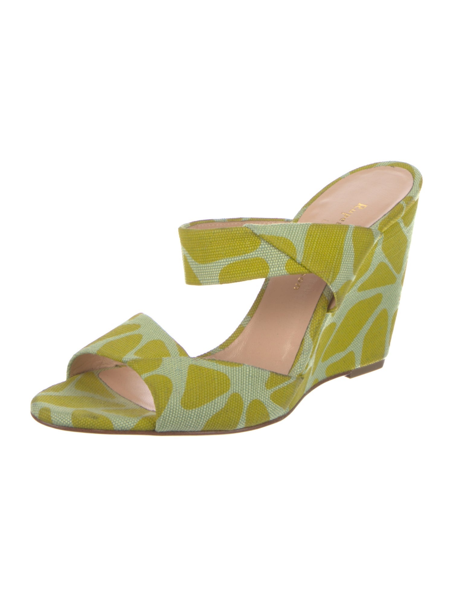 Rupert Sanderson Canvas Printed Mules