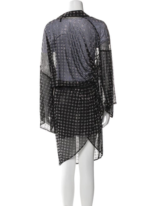 Rosa Cha Lace Pattern Sequin Embellishments Skirt Set