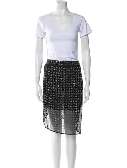 Rosa Cha Lace Pattern Sequin Embellishments Skirt Set