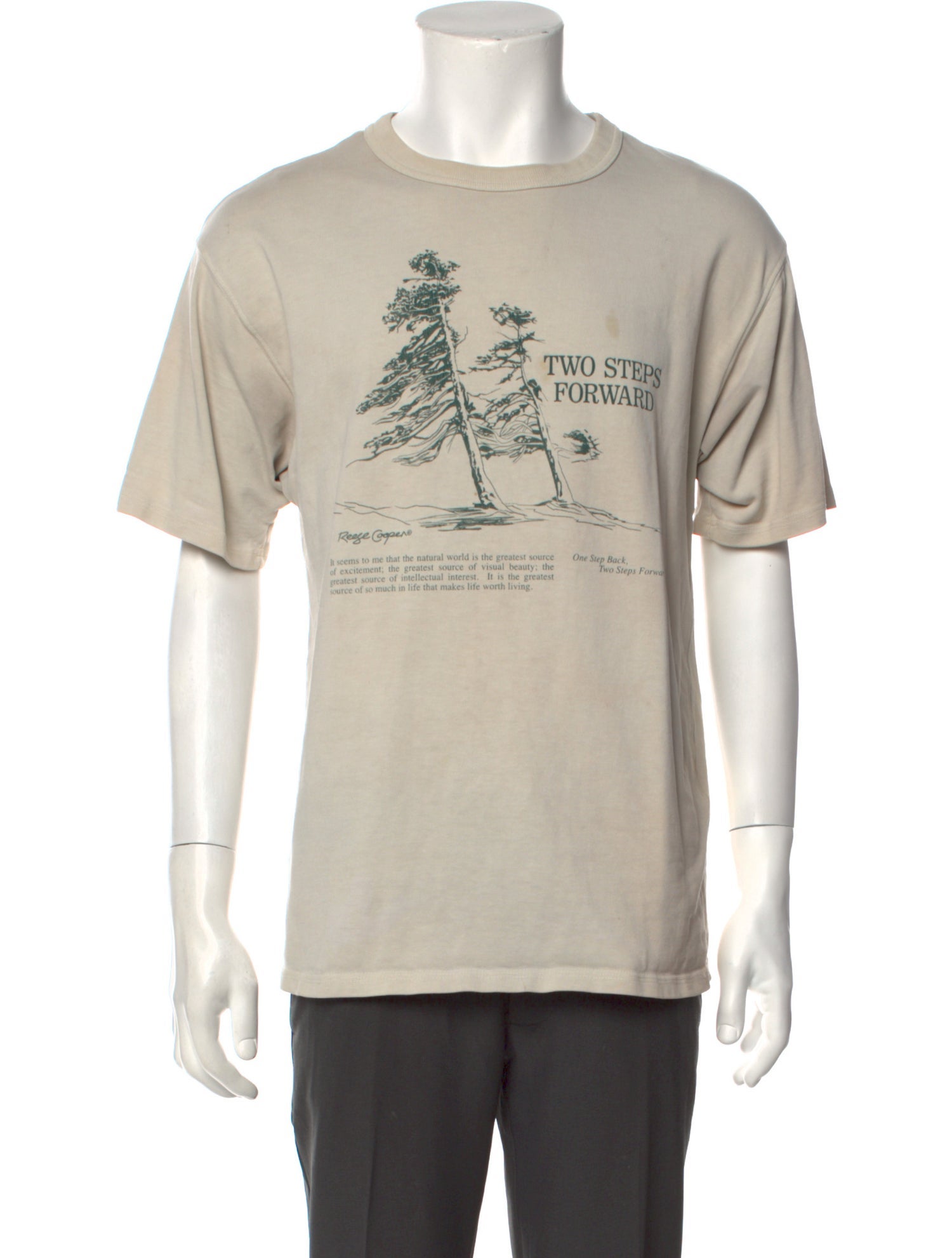 Reese Cooper Graphic Print Crew Neck TShirt Neutrals TShirts