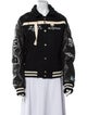 Reese Cooper Wool Graphic Print Bomber Jacket