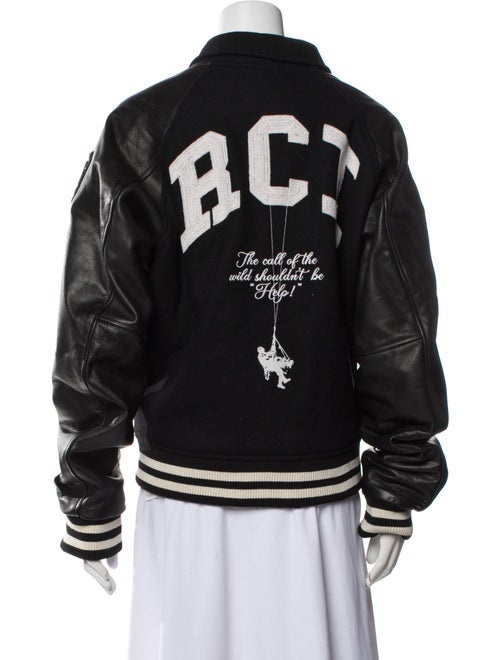 Reese Cooper Wool Graphic Print Bomber Jacket