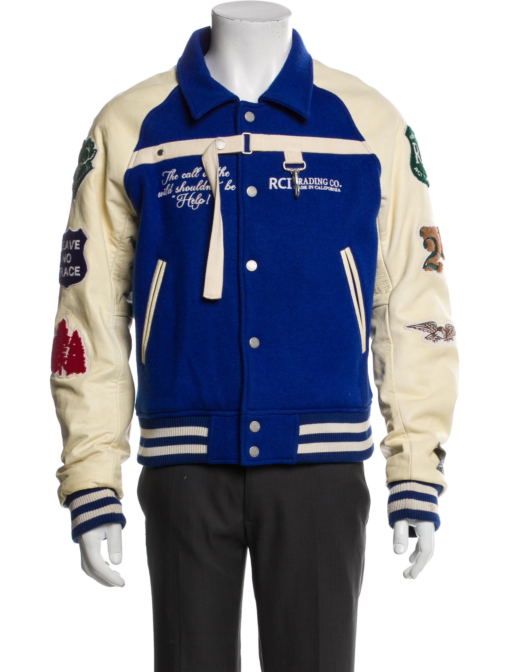 Reese Cooper Wool Printed Varsity Jacket