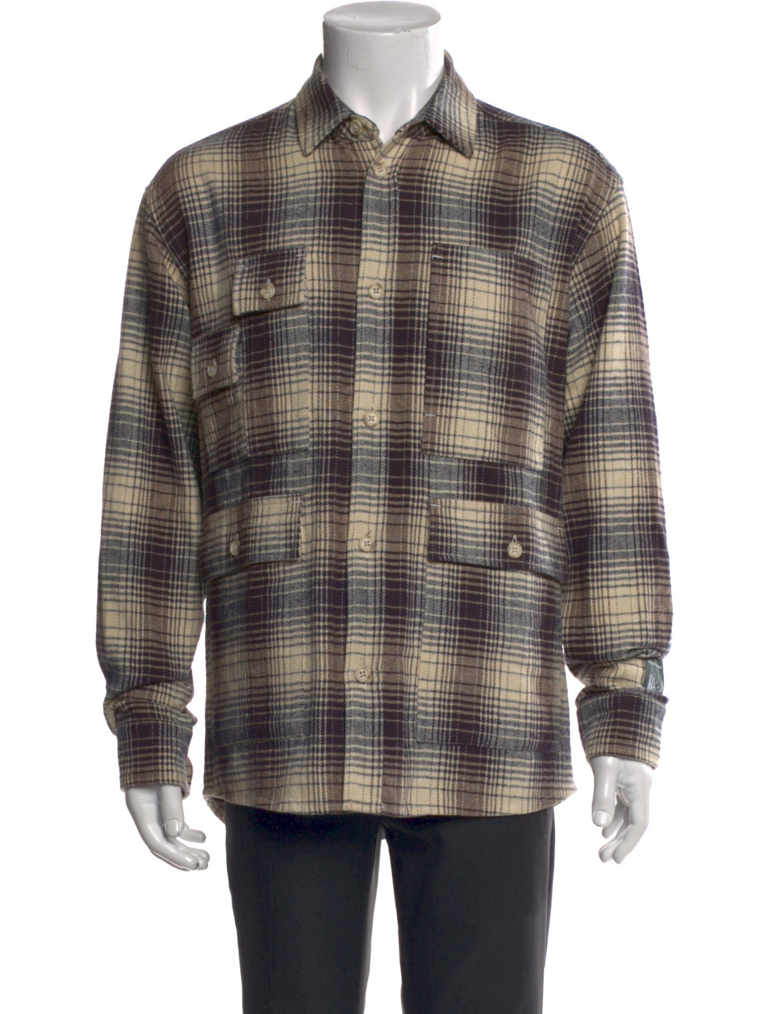 Reese Cooper Plaid Print Long Sleeve Shirt