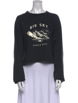 Reese Cooper Graphic Print Crew Neck Sweatshirt