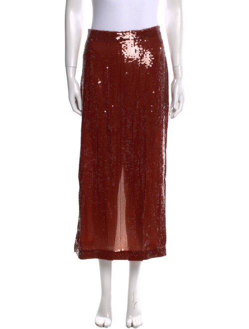 Rezek Studio Sequin Embellishments Midi Length Skirt