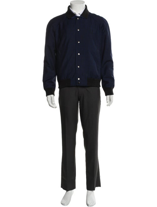 Raf Simons x Fred Perry Wool Plaid Print Denim Jacket