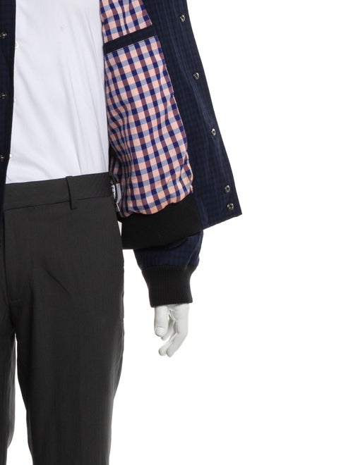 Raf Simons x Fred Perry Wool Plaid Print Denim Jacket