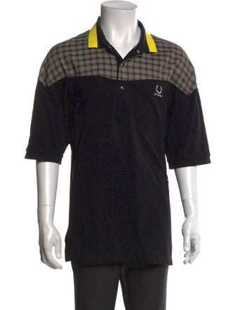 Raf Simons x Fred Perry Plaid Print Collar Polo Shirt