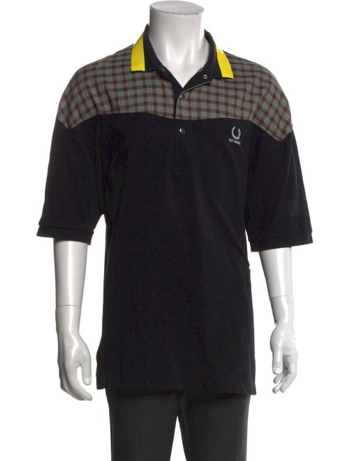 Raf Simons x Fred Perry Plaid Print Collar Polo Shirt