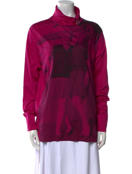 Raf Simons x Fred Perry Mock Neck Long Sleeve Blouse