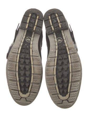 ROSSIGNOL Leather Fur Trim Combat Boots