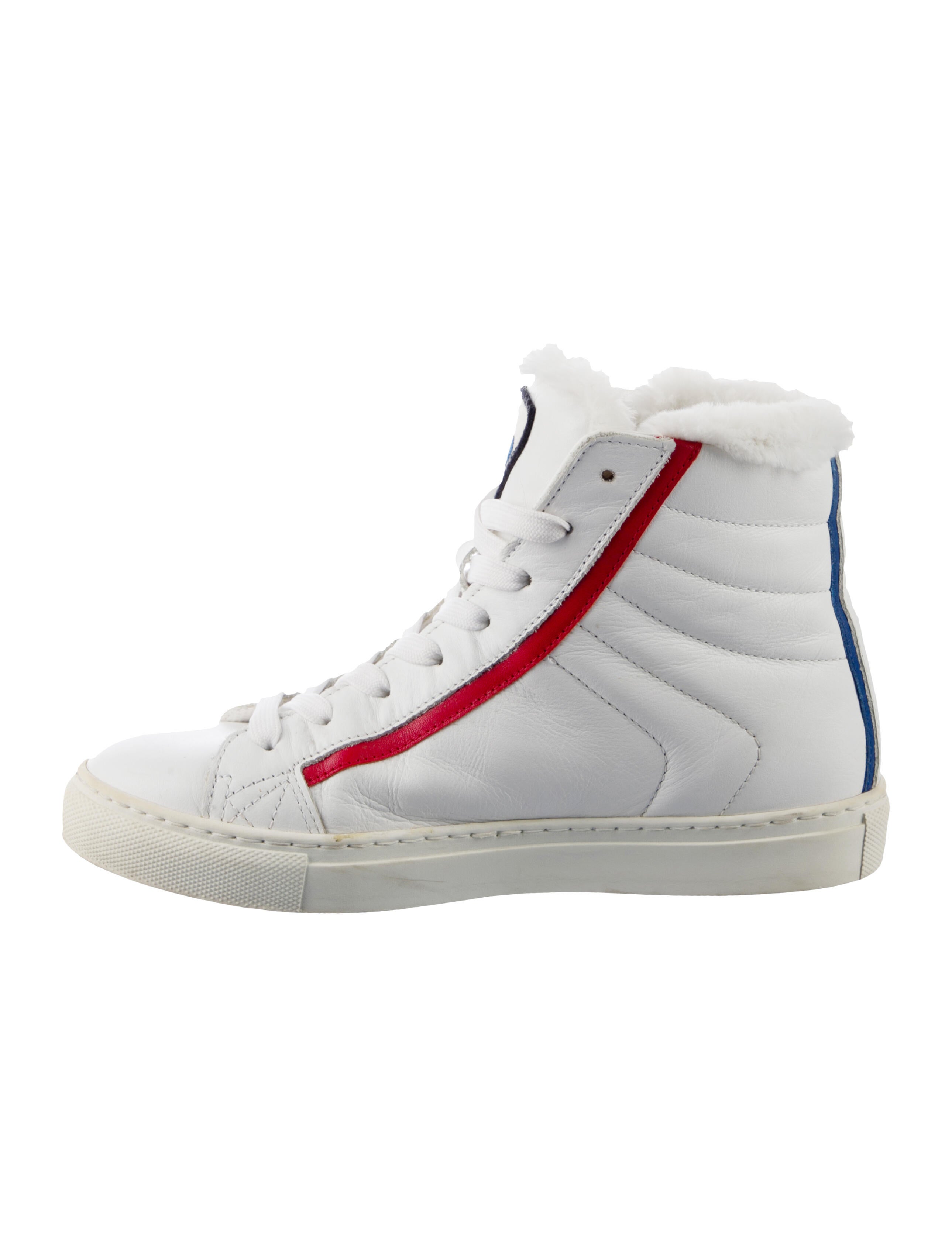 ROSSIGNOL Leather Embroidered Accent Sneakers