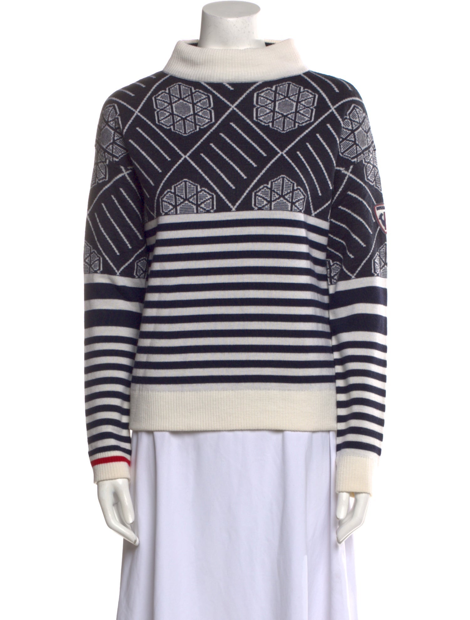 ROSSIGNOL Merino Wool Striped Sweater
