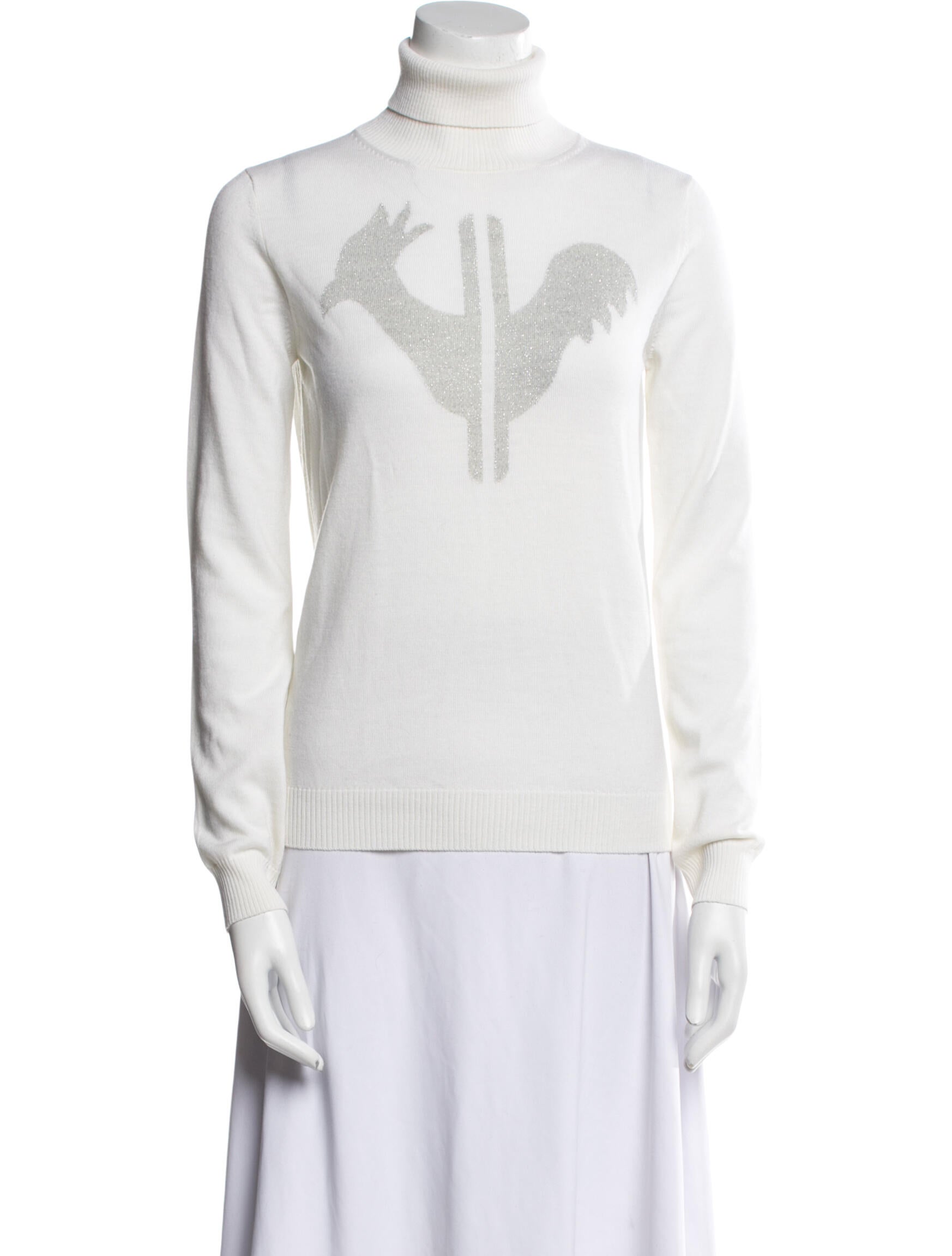 ROSSIGNOL Virgin Wool Graphic Print Sweater