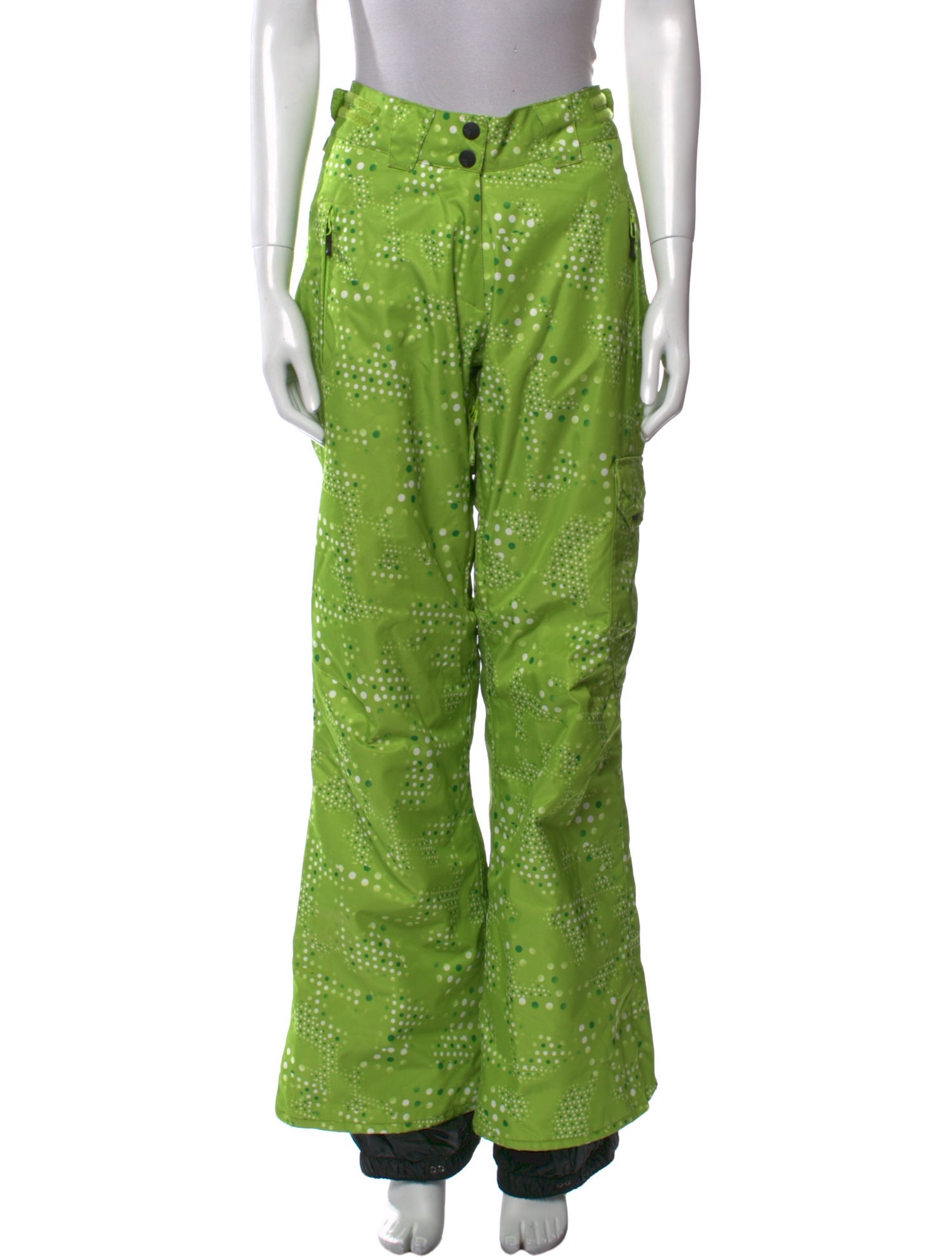 ROSSIGNOL Polka Dot Print Straight Leg Pants