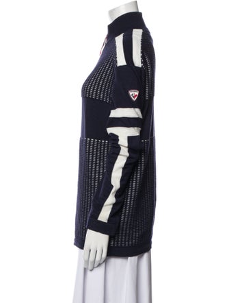 ROSSIGNOL Merino Wool Striped Bomber Jacket