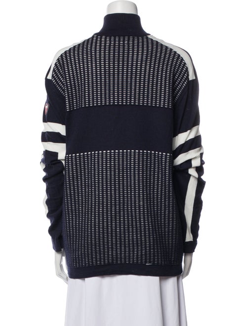 ROSSIGNOL Merino Wool Striped Bomber Jacket
