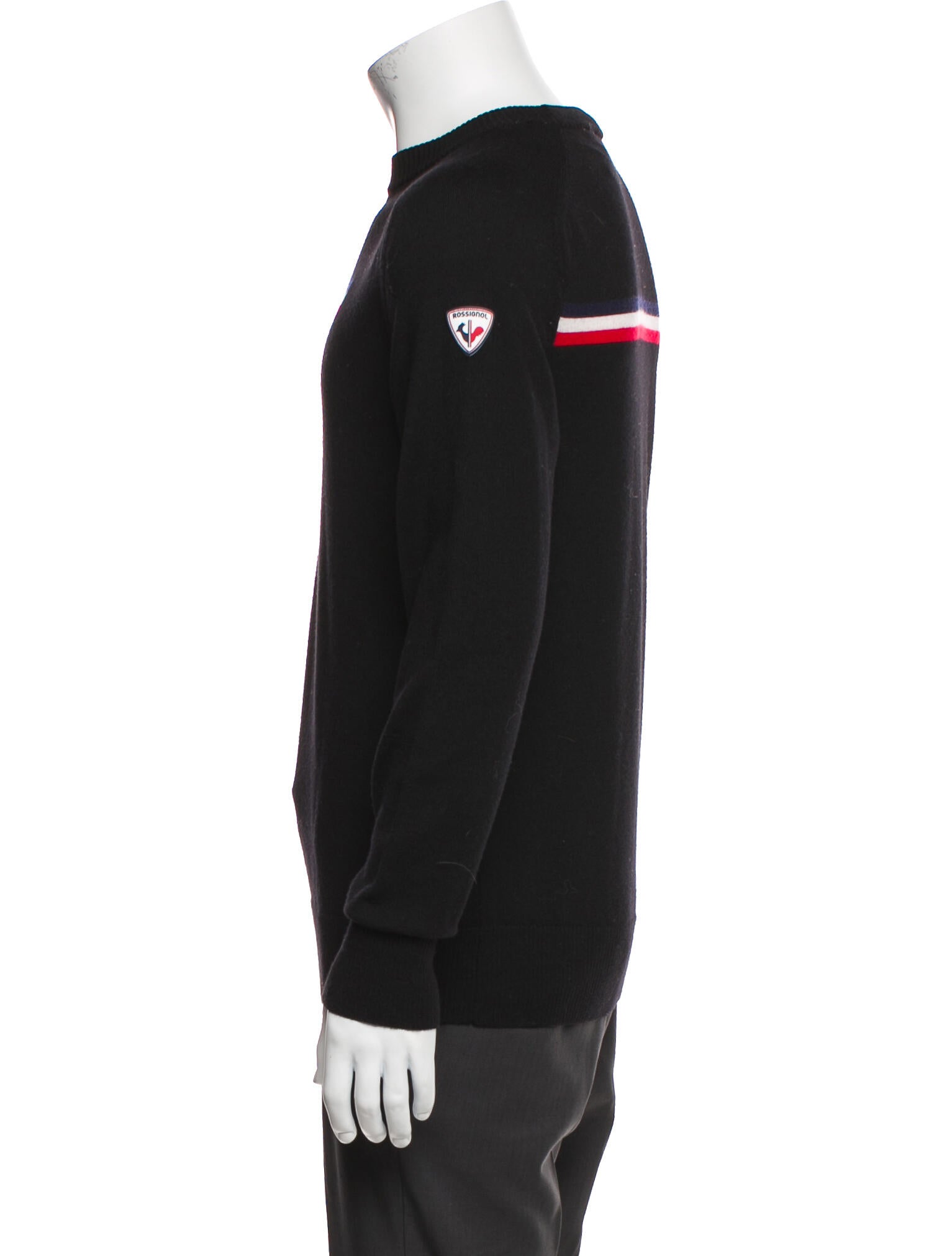 ROSSIGNOL Striped Crew Neck Pullover