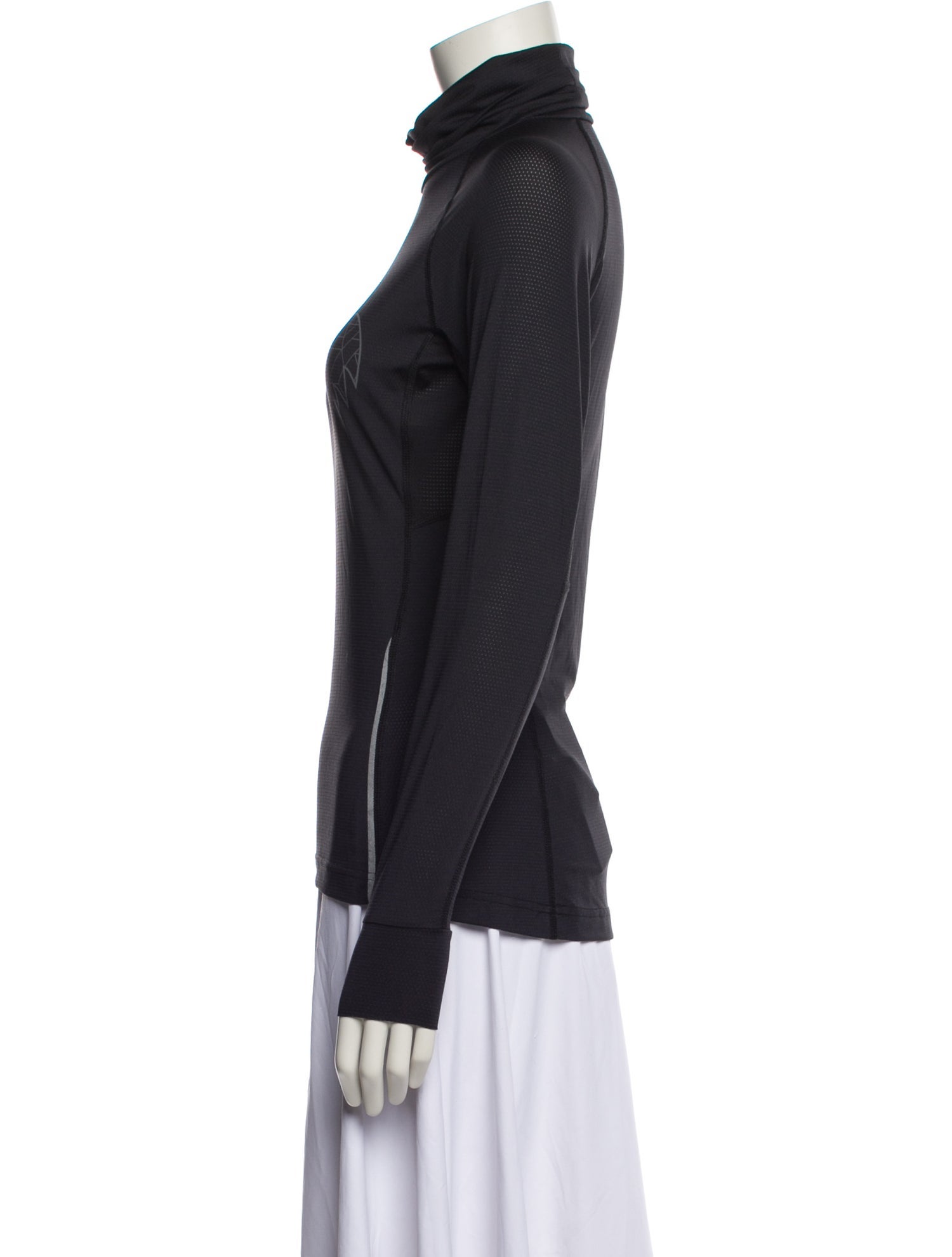 ROSSIGNOL Graphic Print Turtleneck Top