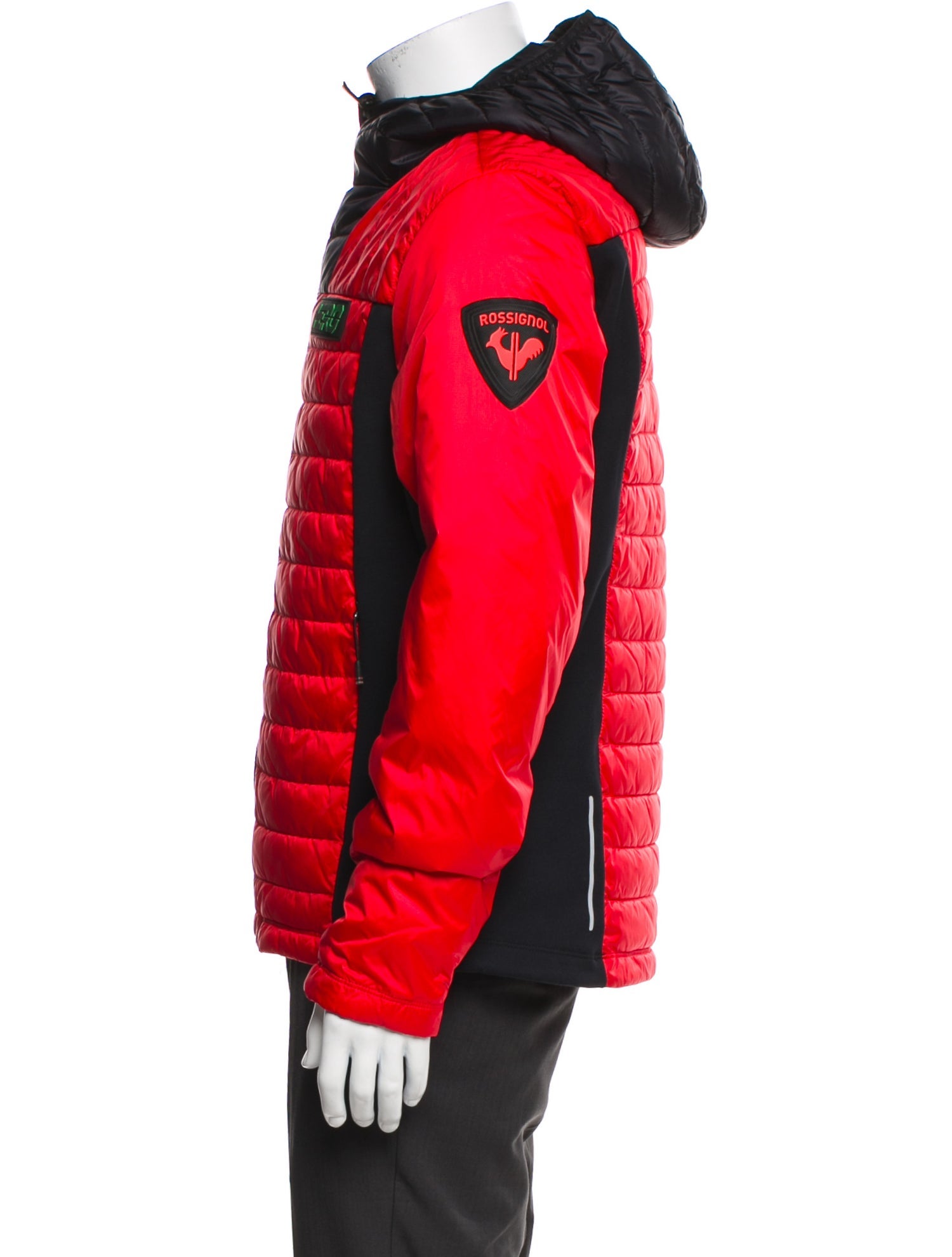 ROSSIGNOL Cabri Colorblock Pattern Puffer Coat