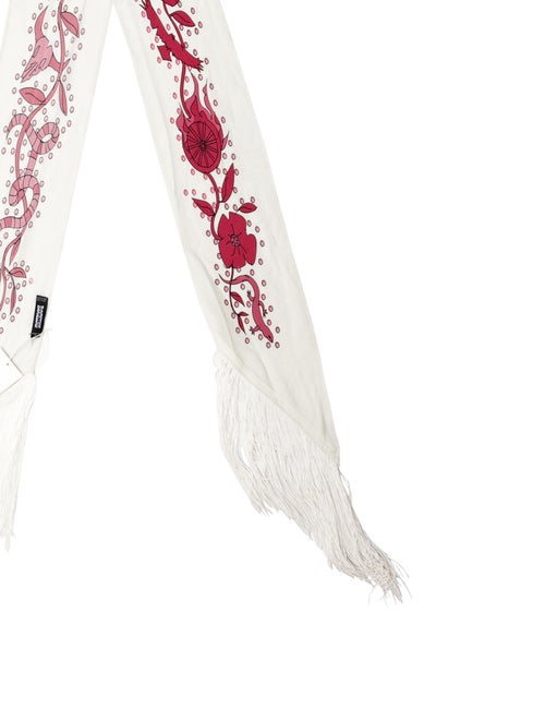 Rockins Checkered Print Silk Scarf