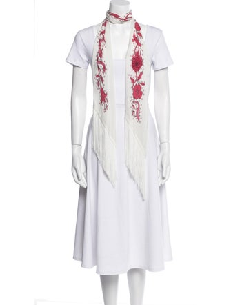 Rockins Checkered Print Silk Scarf