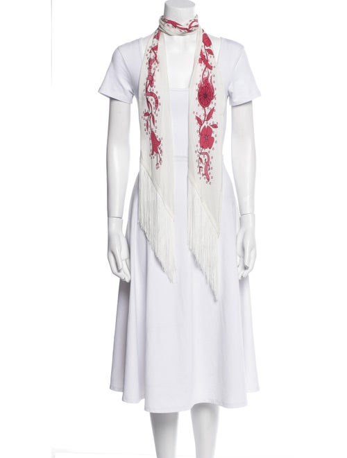 Rockins Checkered Print Silk Scarf