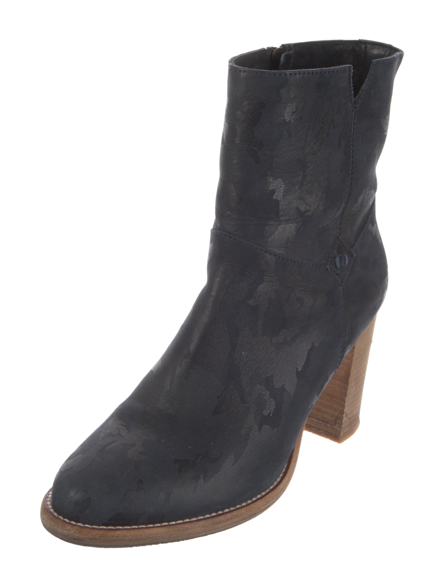 Ross & Snow Leather Floral Print Boots