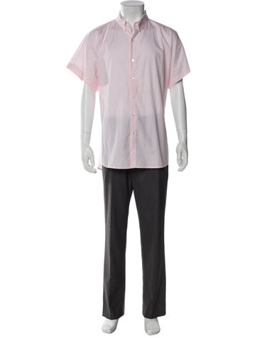 R. Swiader Casual Shirts Striped Short Sleeve Shirt L