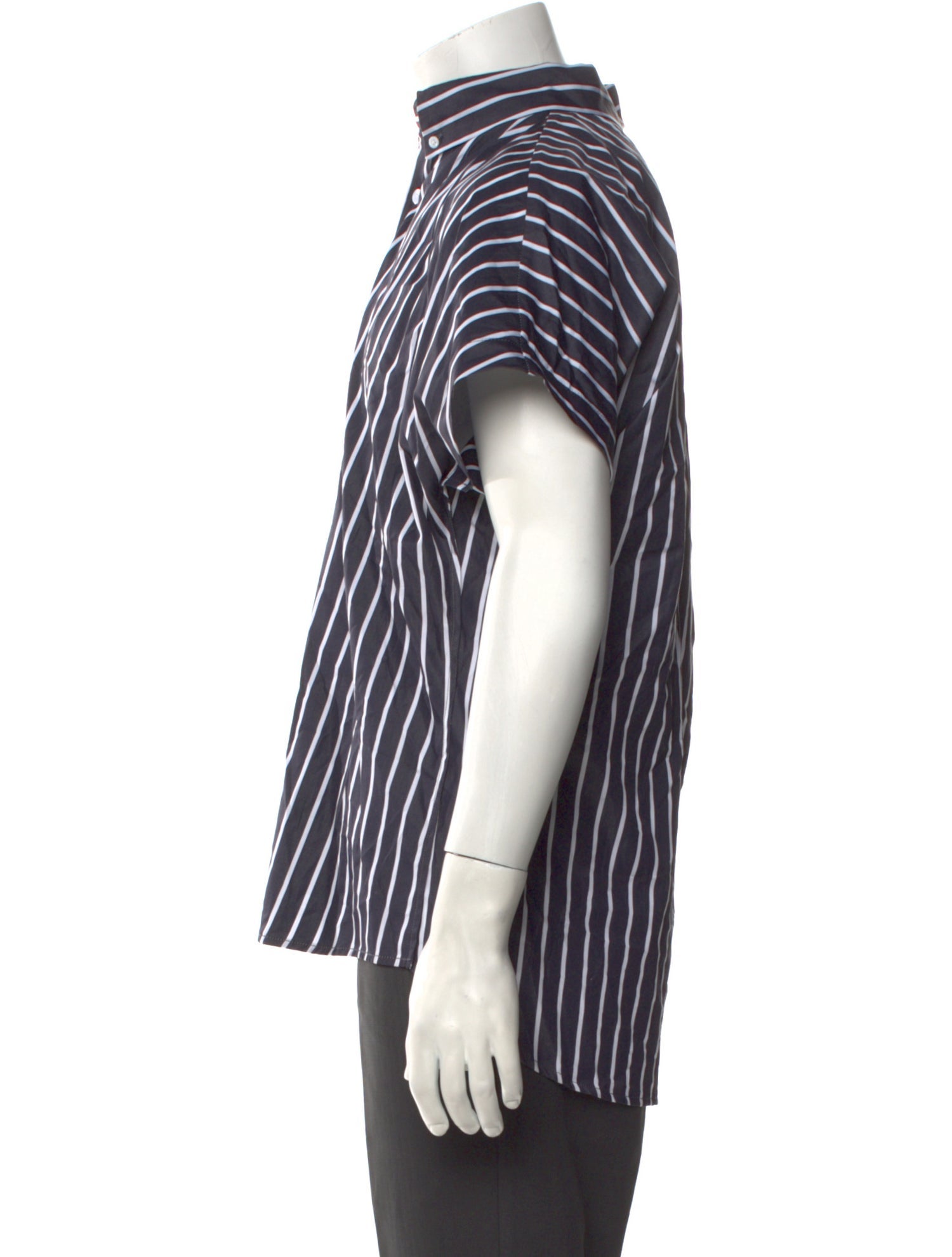 R. Swiader Striped Short Sleeve Shirt