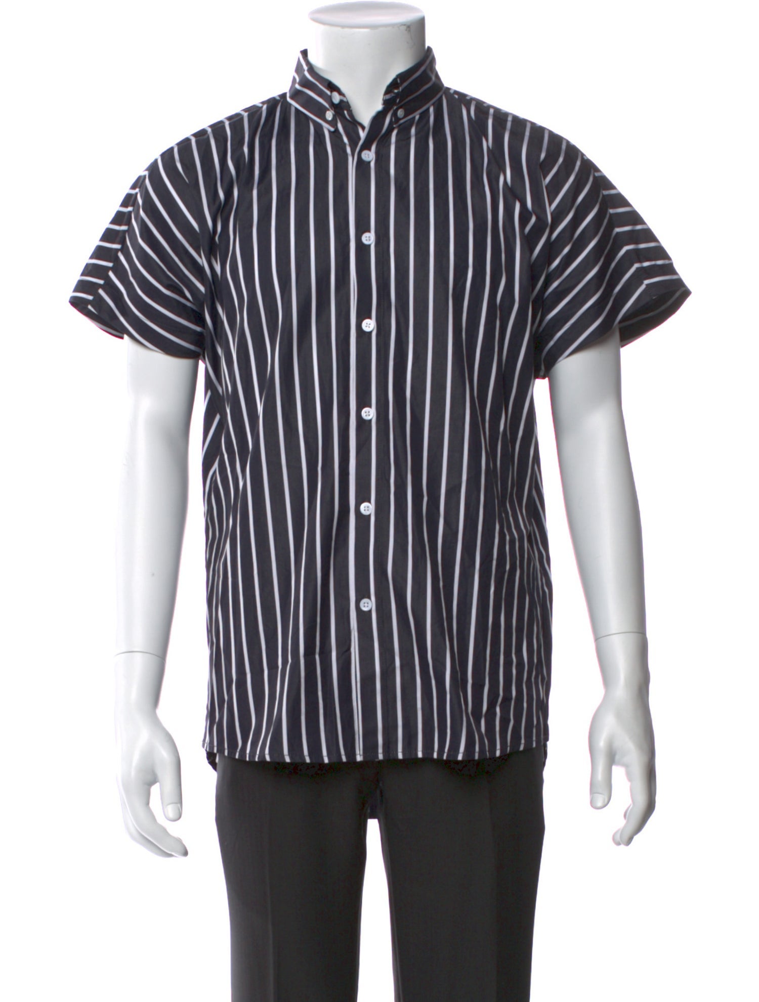 R. Swiader Striped Short Sleeve Shirt