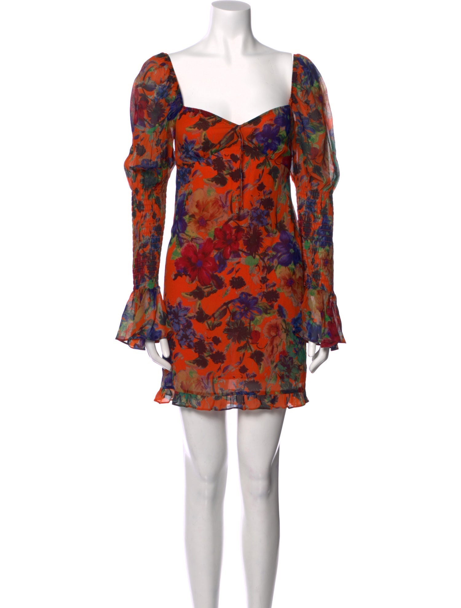 Rat & Boa Floral Print Mini Dress