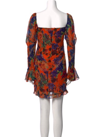 Rat & Boa Floral Print Mini Dress