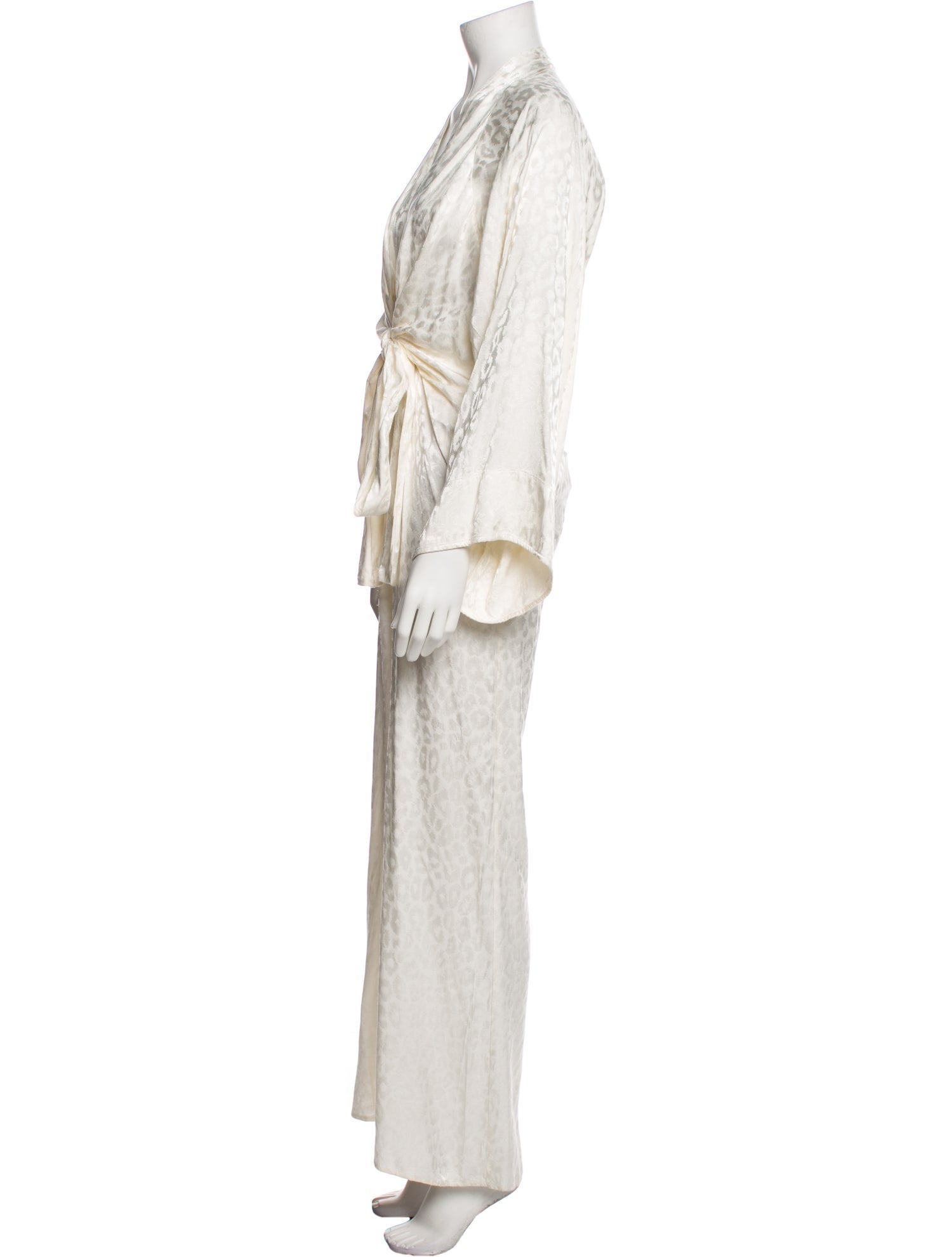 Rat & Boa Animal Print Plunge Neckline Jumpsuit