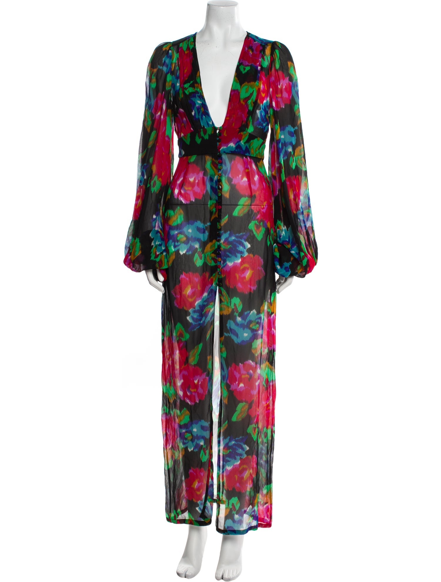 Rat & Boa Floral Print Long Dress