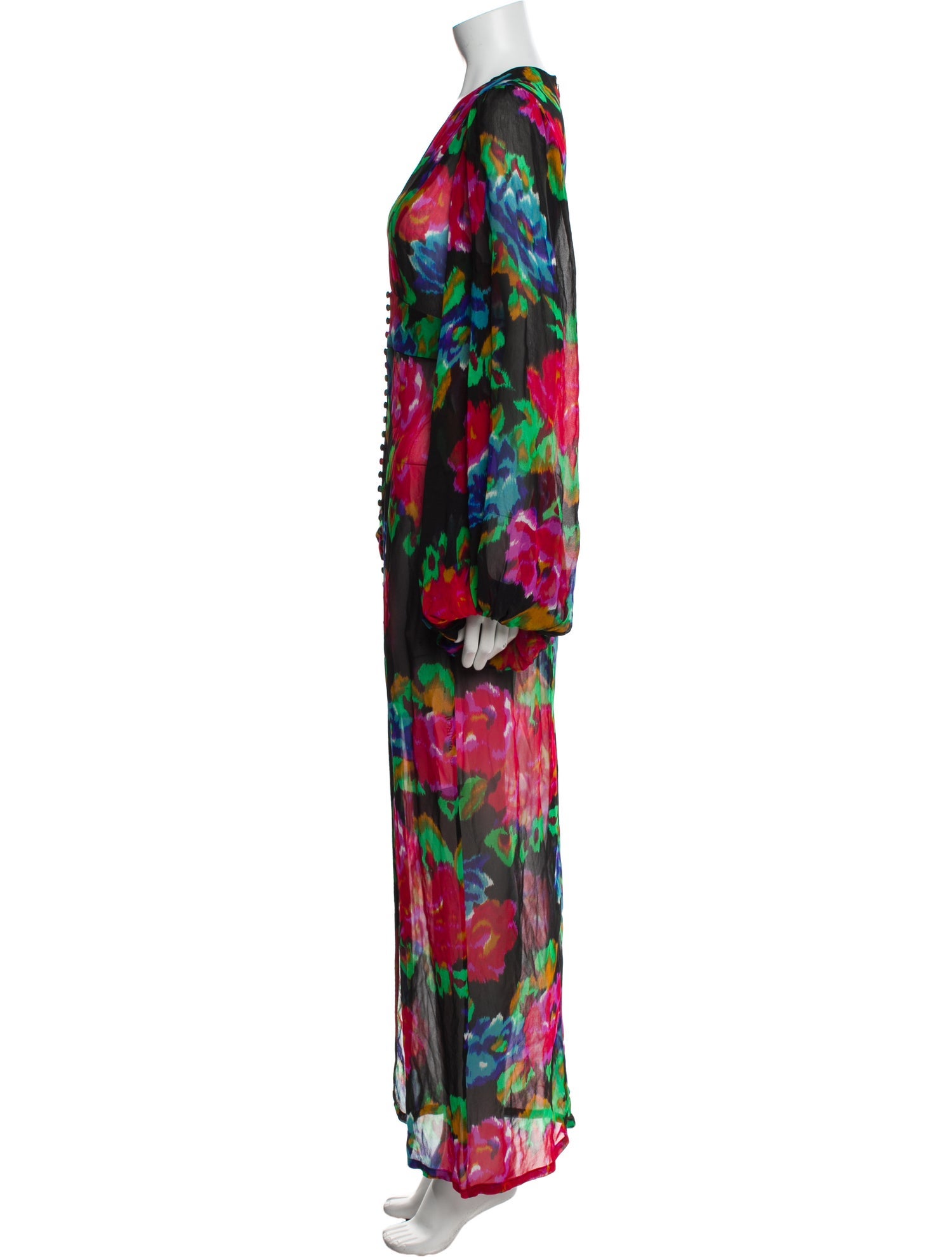 Rat & Boa Floral Print Long Dress