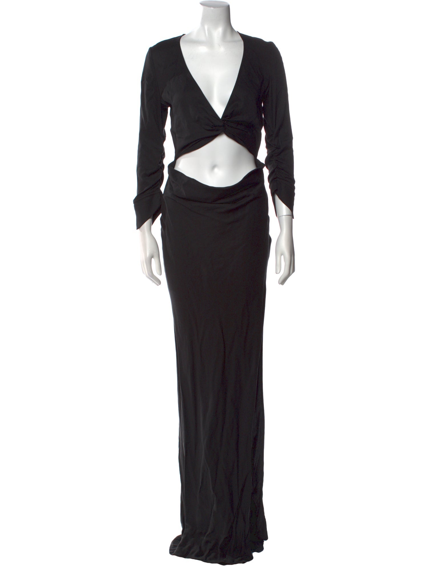 Rat & Boa Plunge Neckline Long Dress