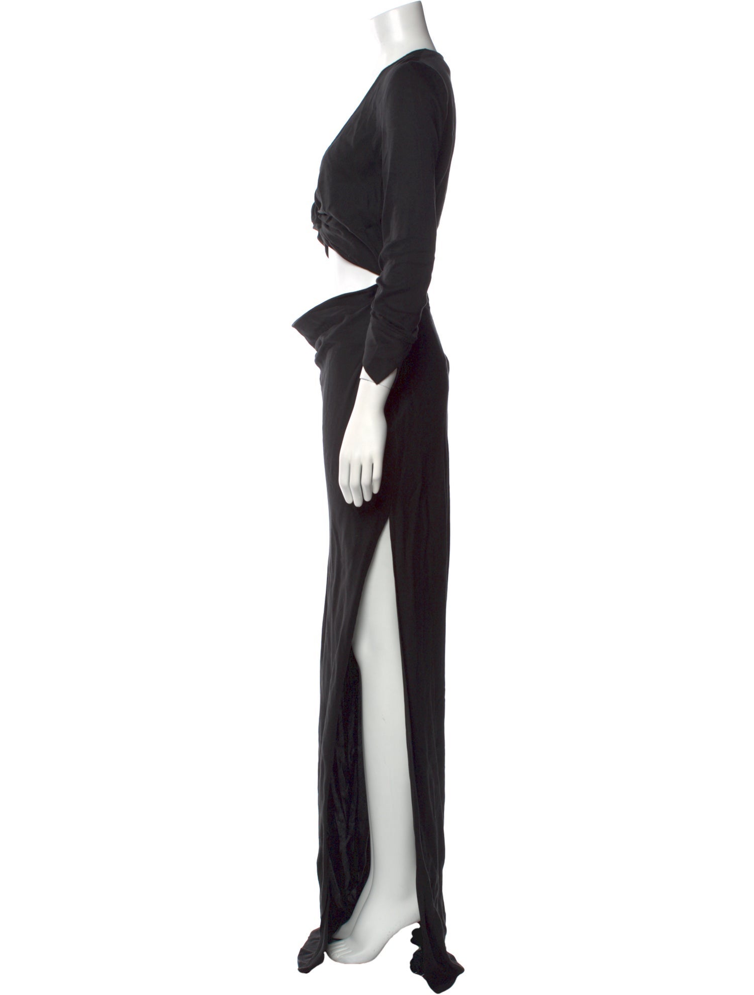 Rat & Boa Plunge Neckline Long Dress