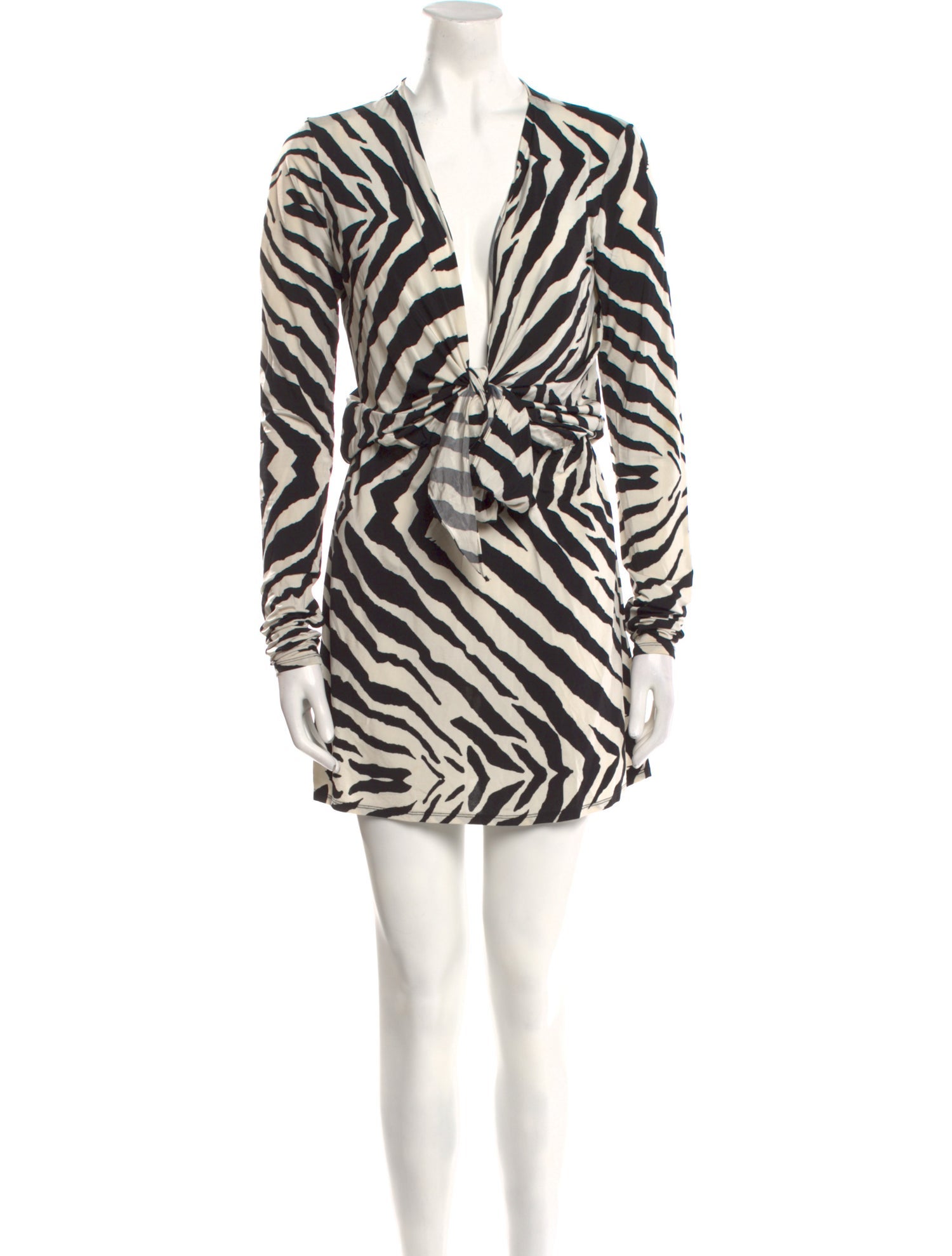 Rat & Boa Animal Print V-Neck Sweater