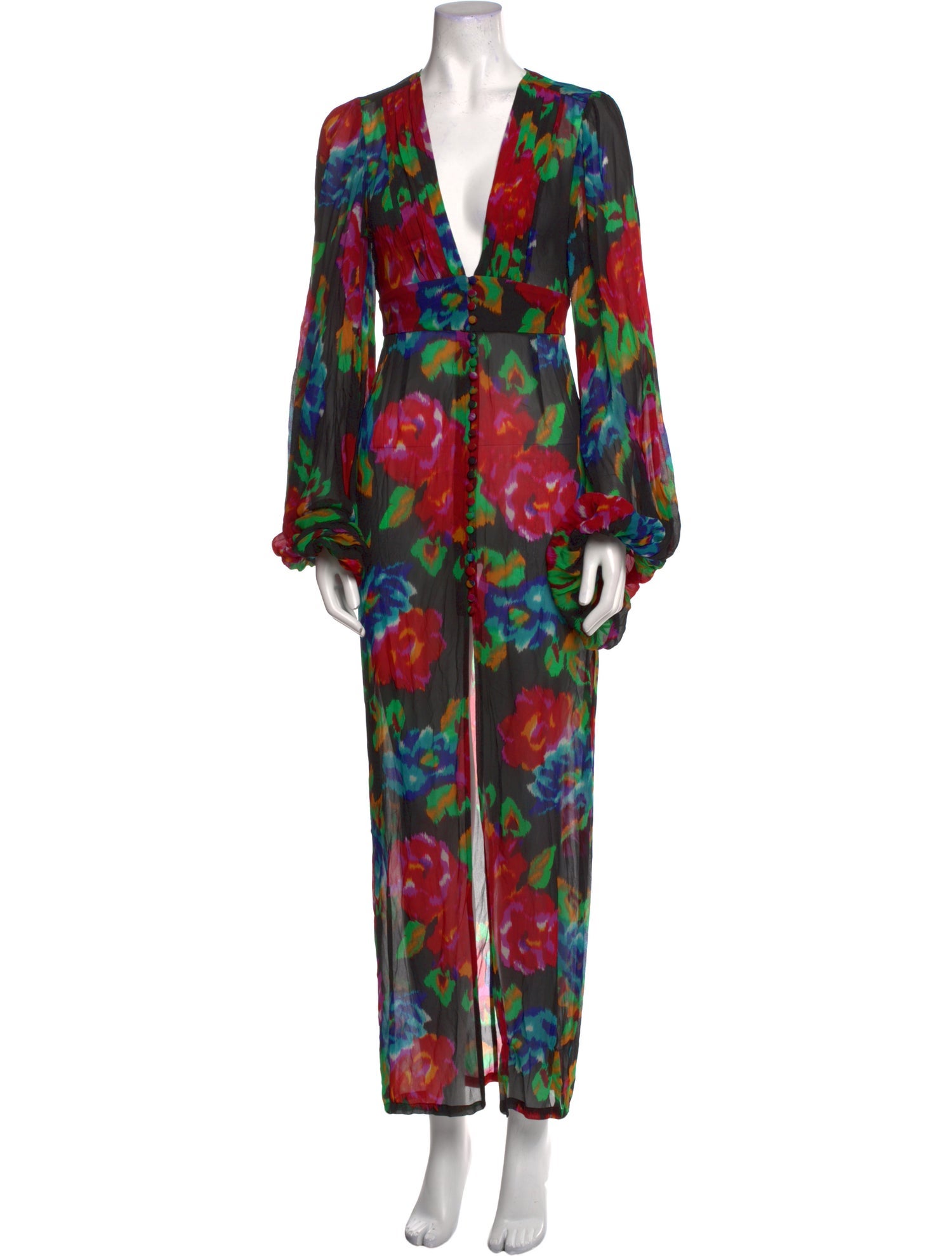 Rat & Boa Floral Print Long Dress
