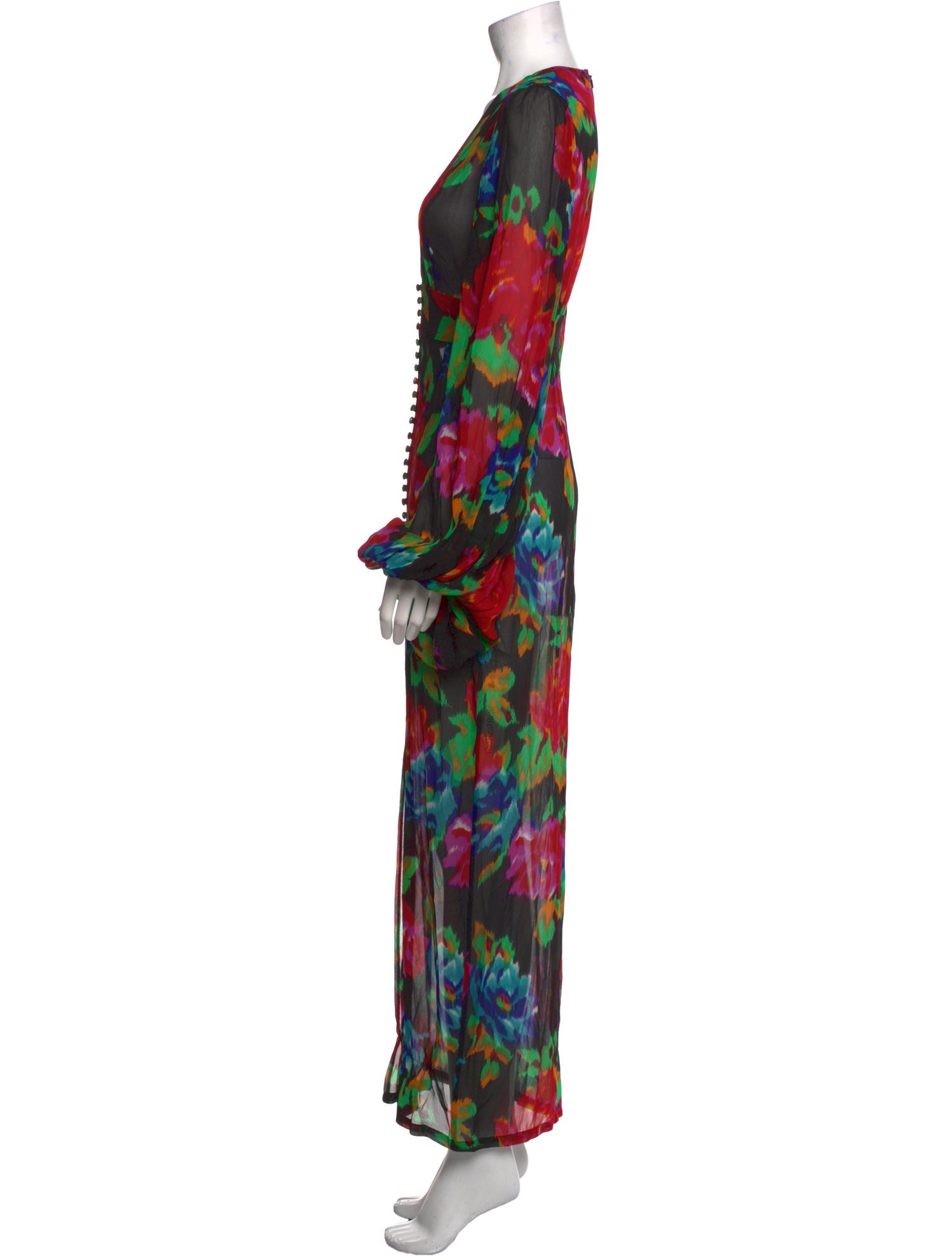 Rat & Boa Floral Print Long Dress