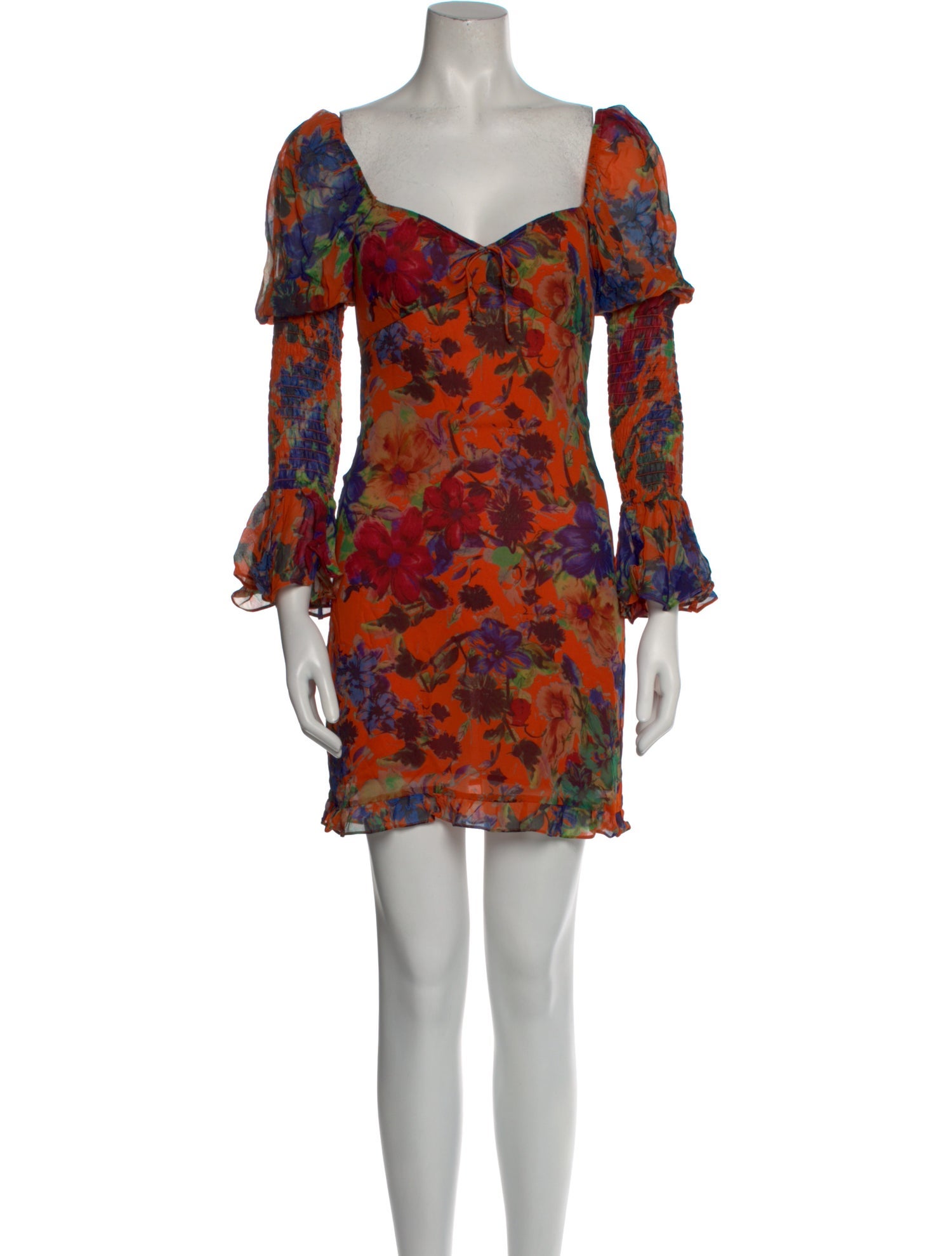 Rat & Boa Floral Print Mini Dress