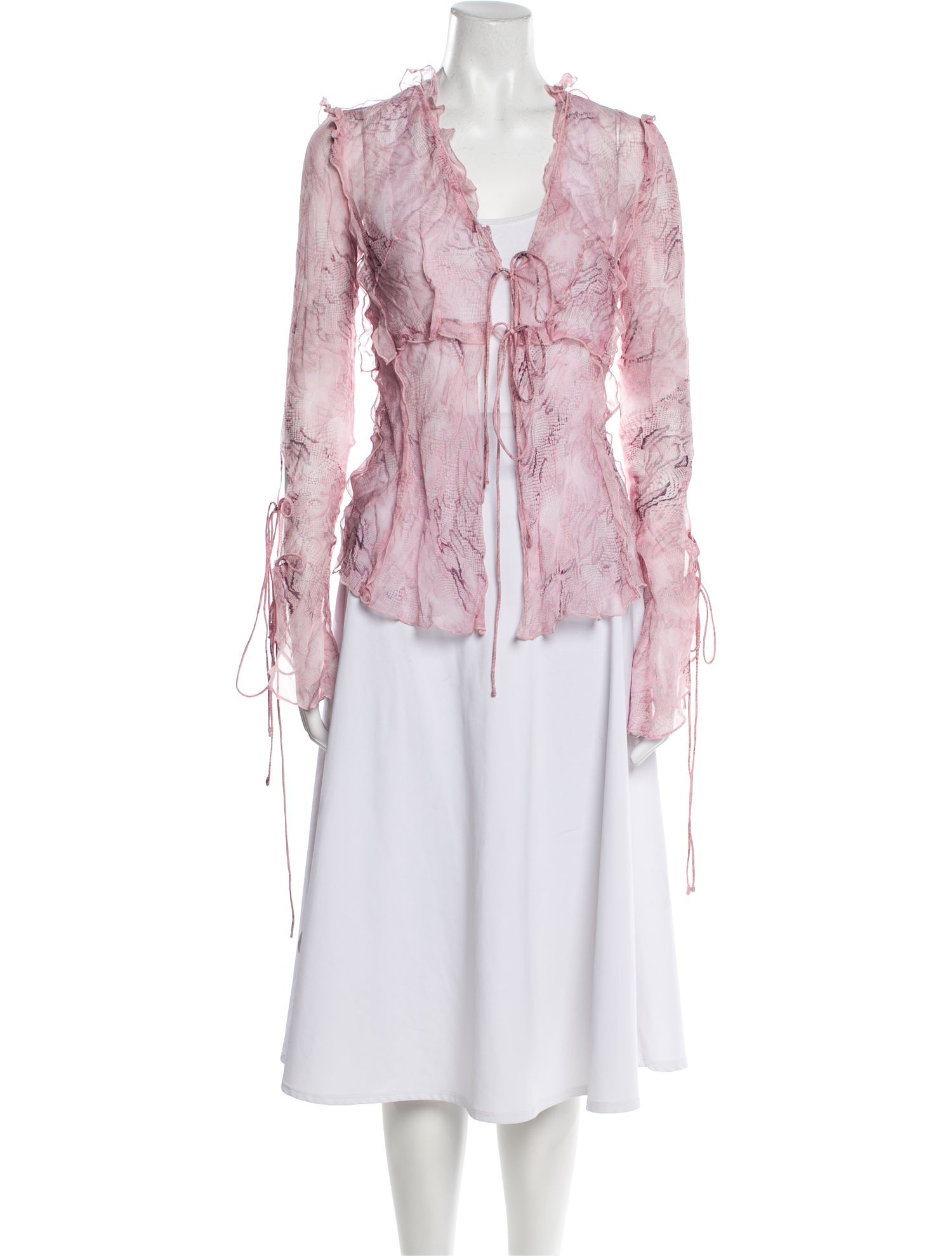 Rat & Boa Printed V-Neck Sweater