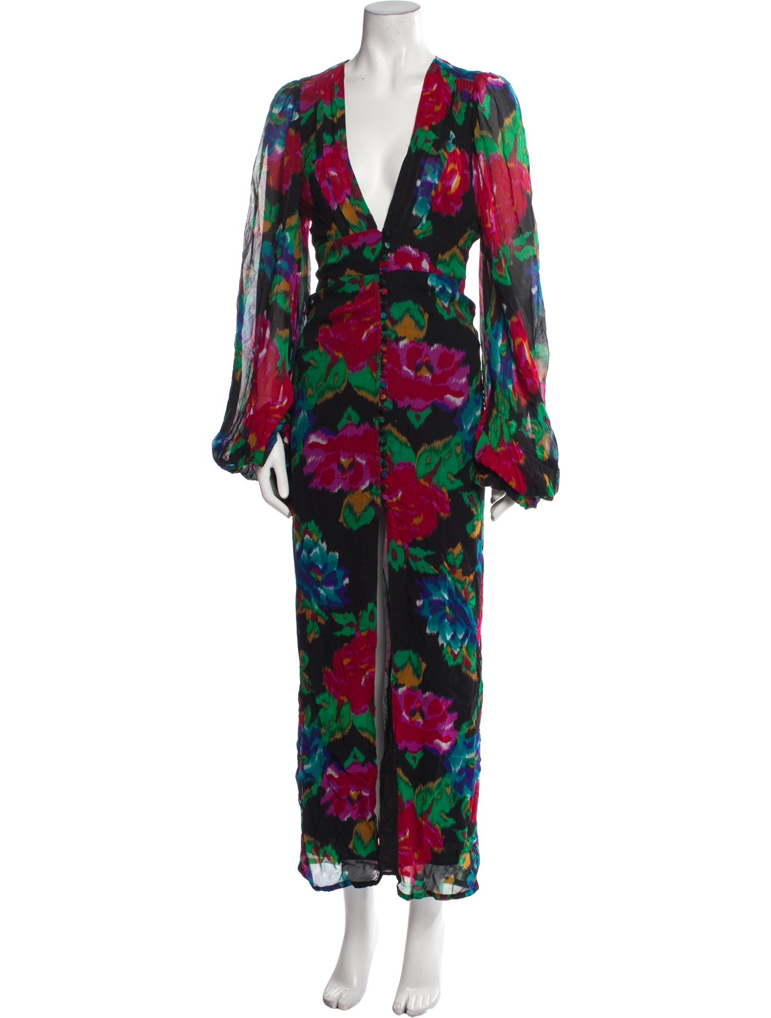 Rat & Boa Floral Print Long Dress