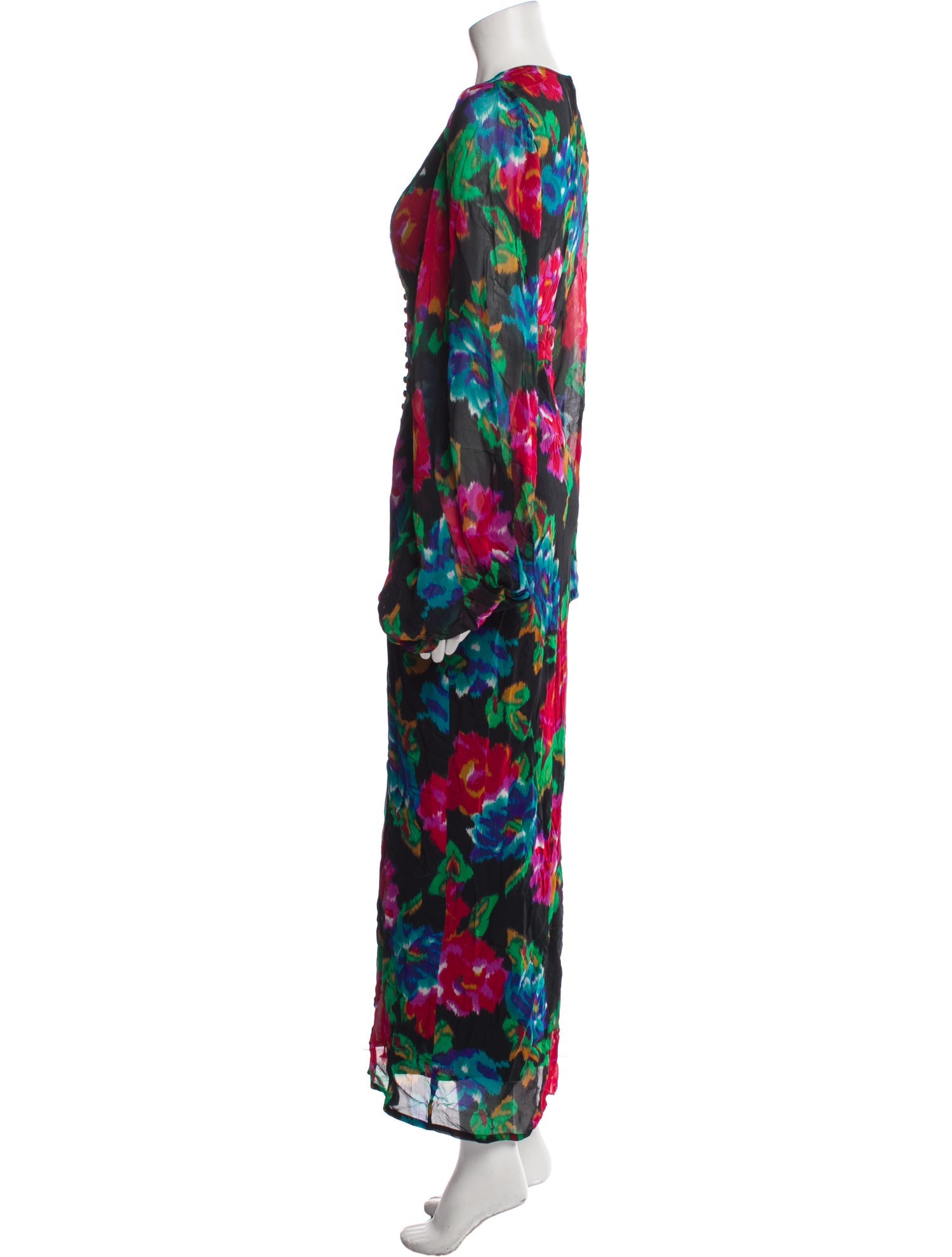 Rat & Boa Floral Print Long Dress
