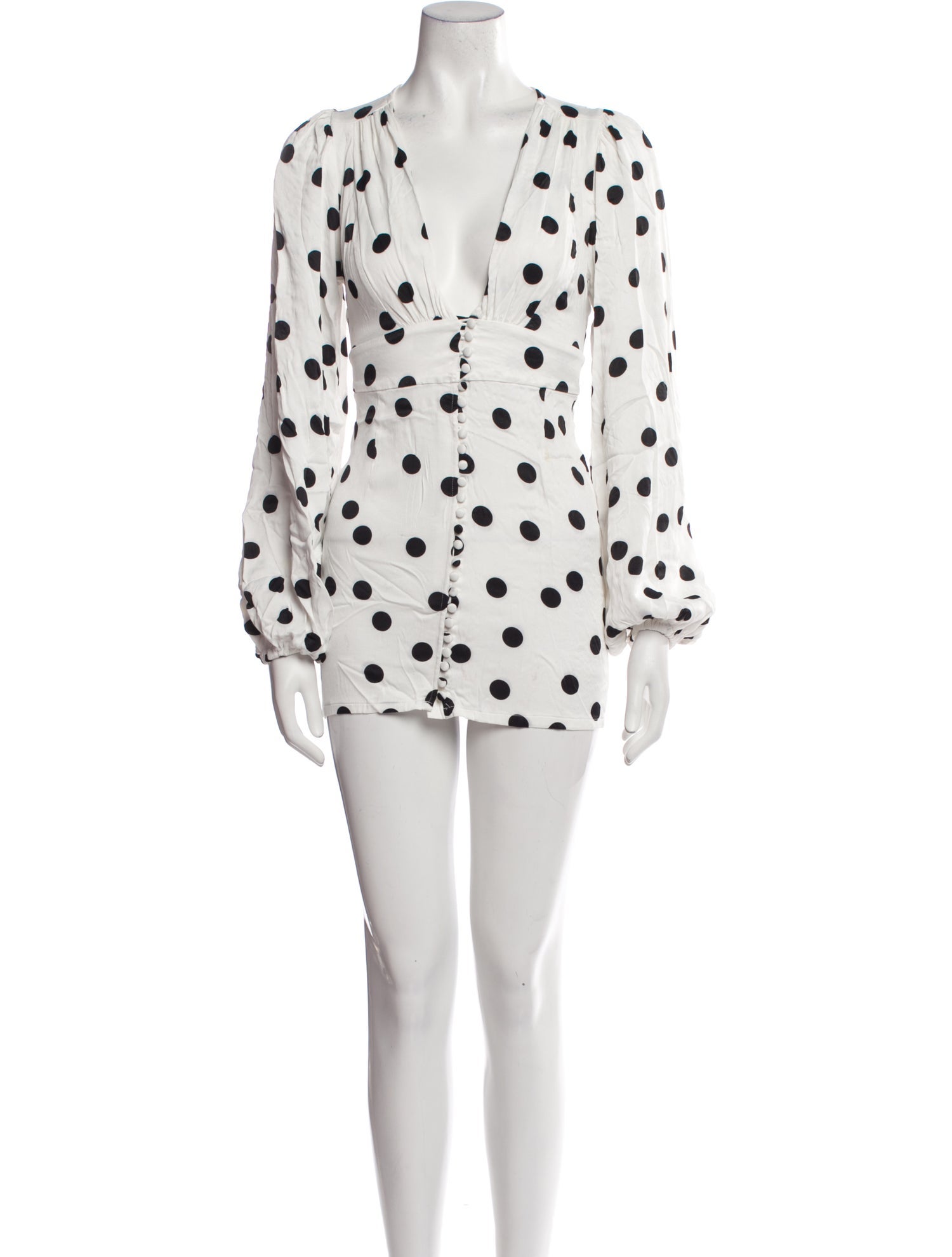 Rat & Boa Polka Dot Print Mini Dress