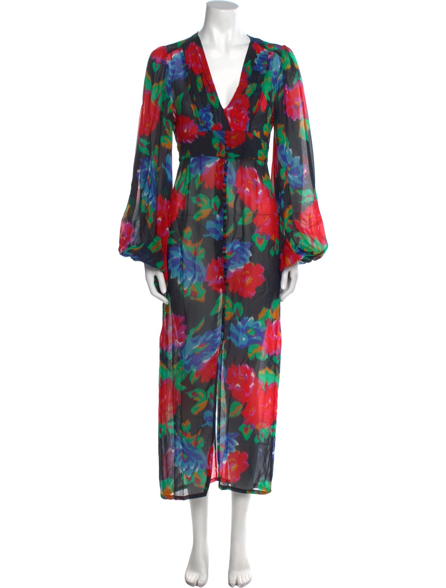 Rat & Boa Floral Print Long Dress