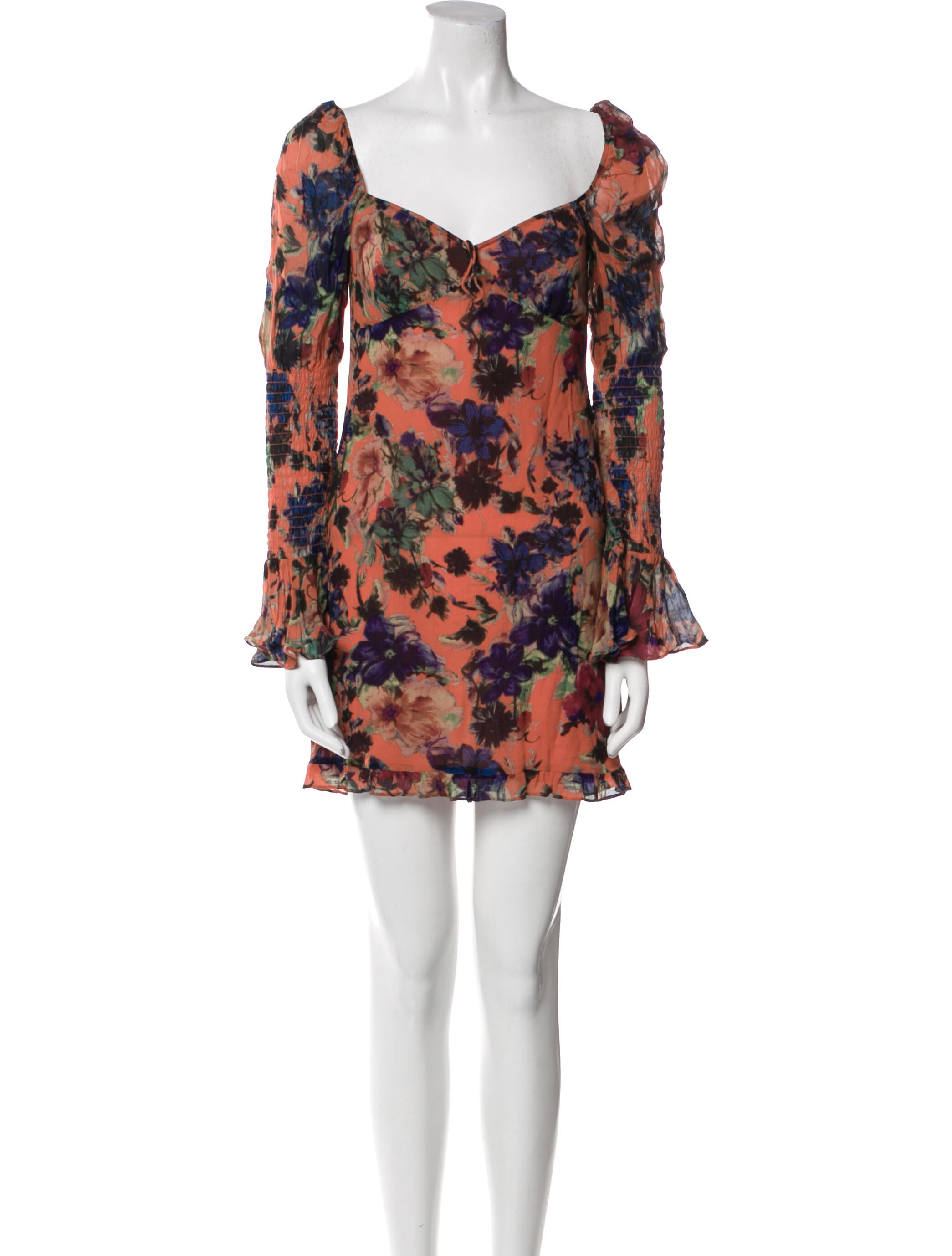 Rat & Boa Floral Print Mini Dress