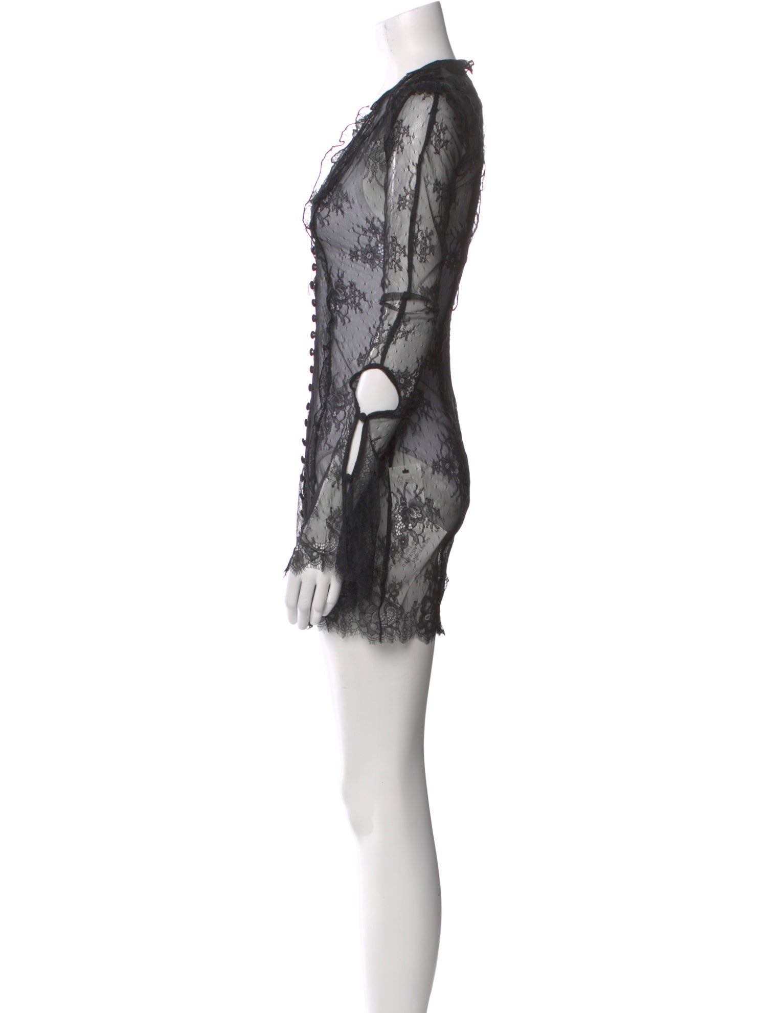 Rat & Boa Lace Pattern Mini Dress